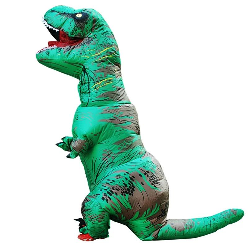 الكبار الاطفال أنيمي ديناصور ا - مراجعة Inflatable Dinosaur Costume Adult وسعره