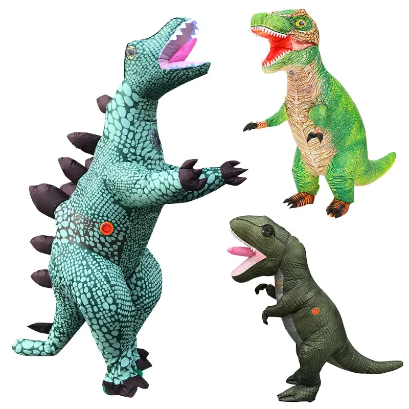 زي ديناصور قابل للنفخ لعيد اله - مراجعة Inflatable Dinosaur Costume Adult وسعره