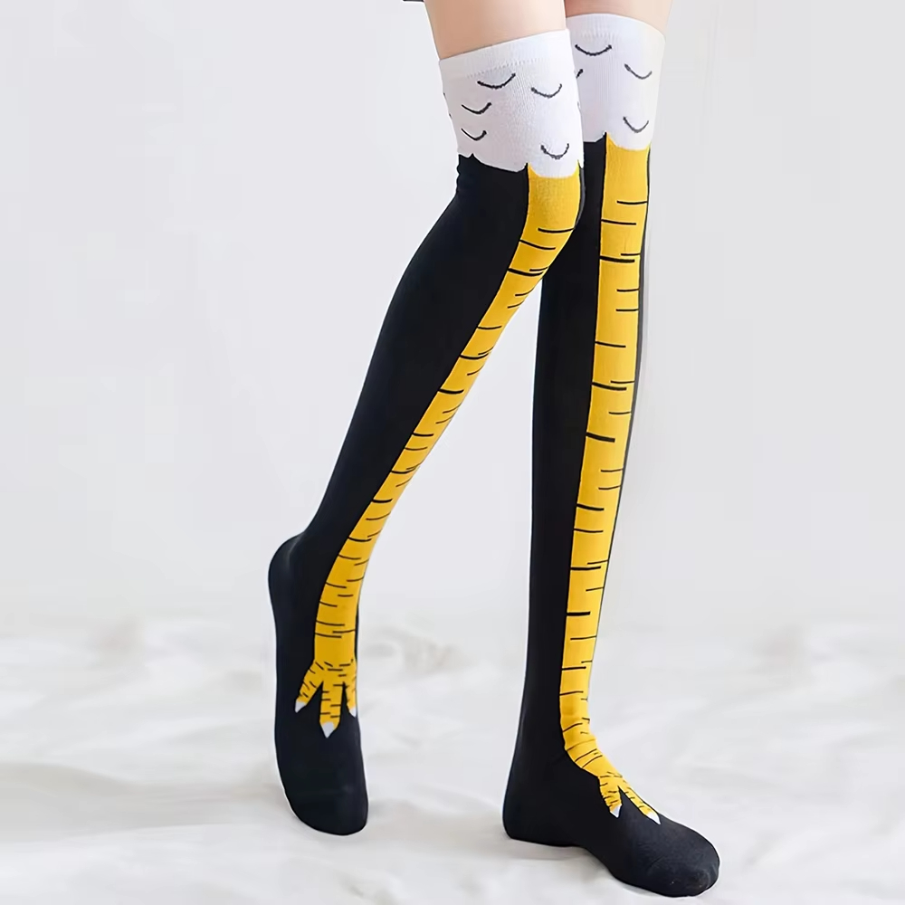 النساء الفخذ العليا جوارب أقدا - مراجعة Funny Chicken Leg Socks وسعره