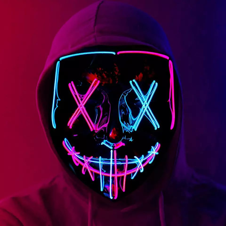 LED تضيء قناع لحزب مهرجان هالو - مراجعة Led Purge Mask Halloween وسعره