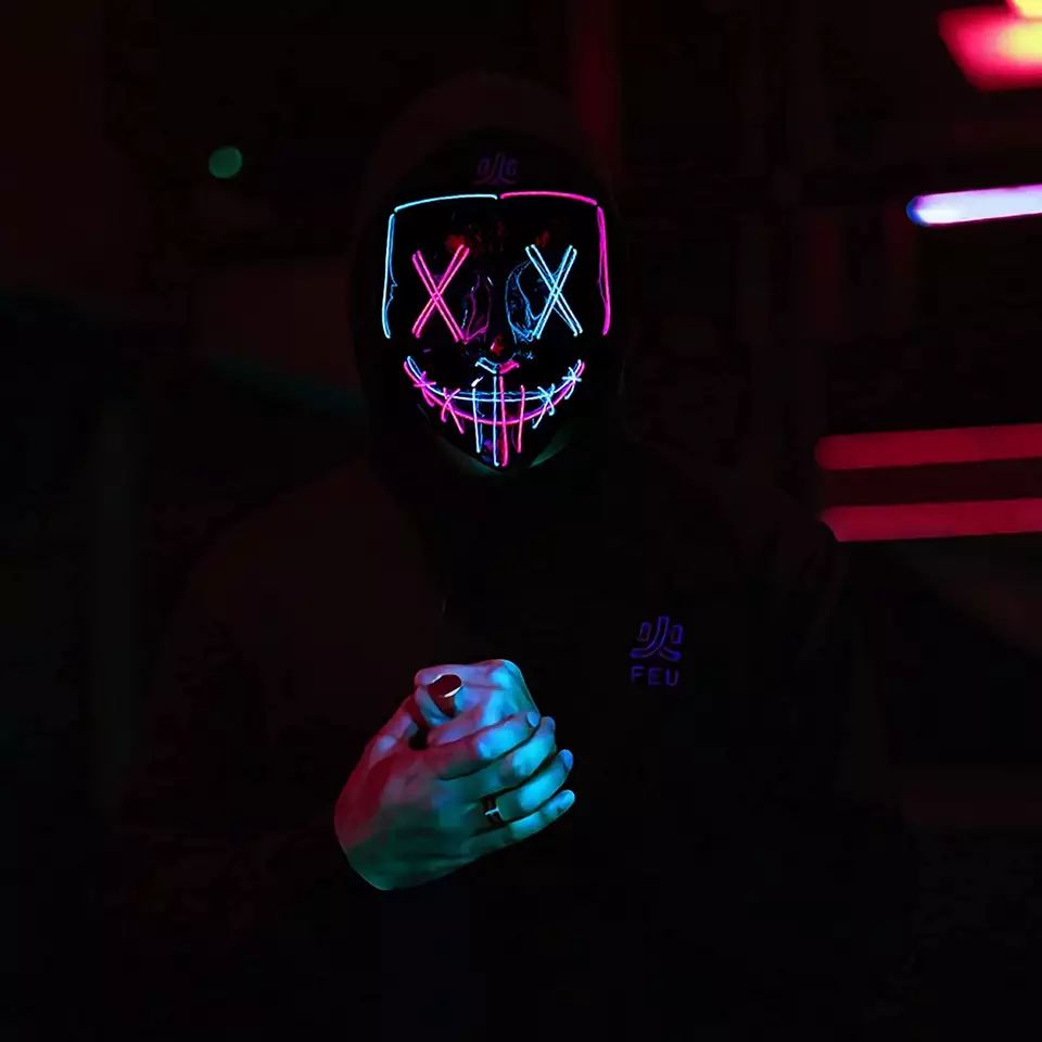 LED تضيء قناع لحزب مهرجان هالو - مراجعة Led Purge Mask Halloween وسعره