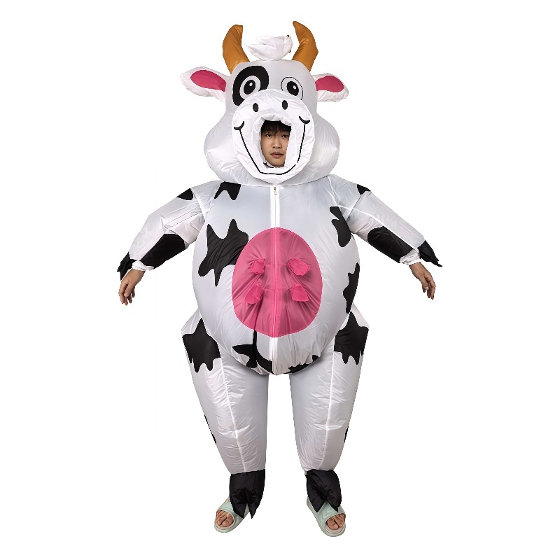 زي بقرة مضحك قابل للنفخ لعيد ا - مراجعة Costumes وسعره