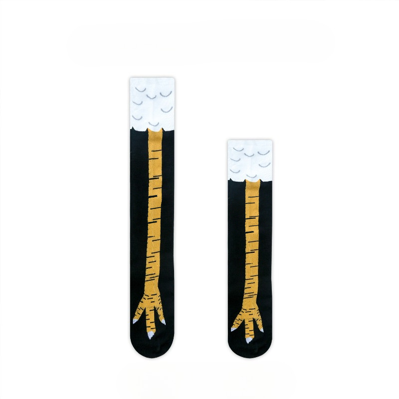 جوارب نسائية جديدة طويلة حتى ا - مراجعة Funny Chicken Leg Socks وسعره