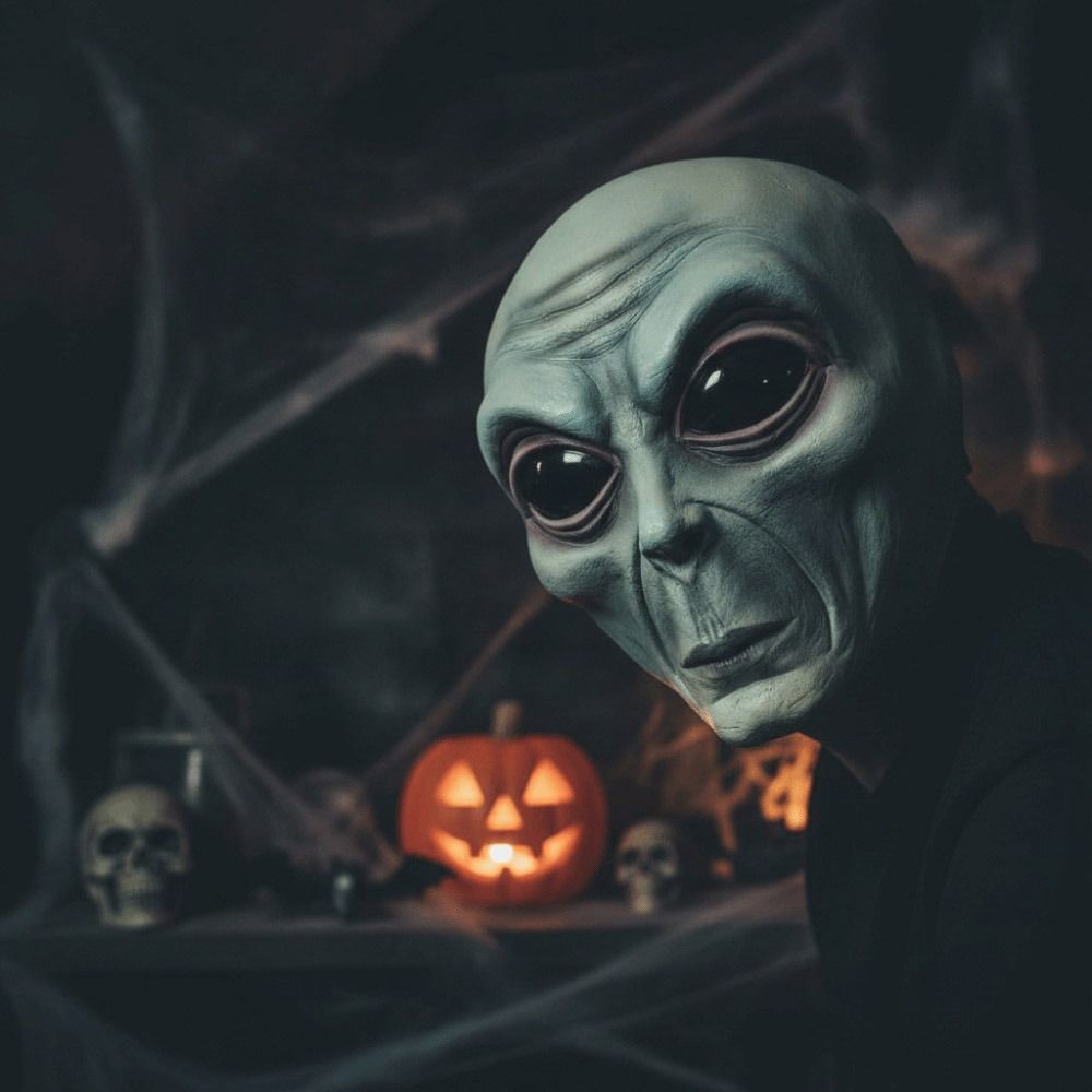 قناع كائن فضائي من مادة اللاتك - مراجعة Latex Alien Mask Realistic وسعره