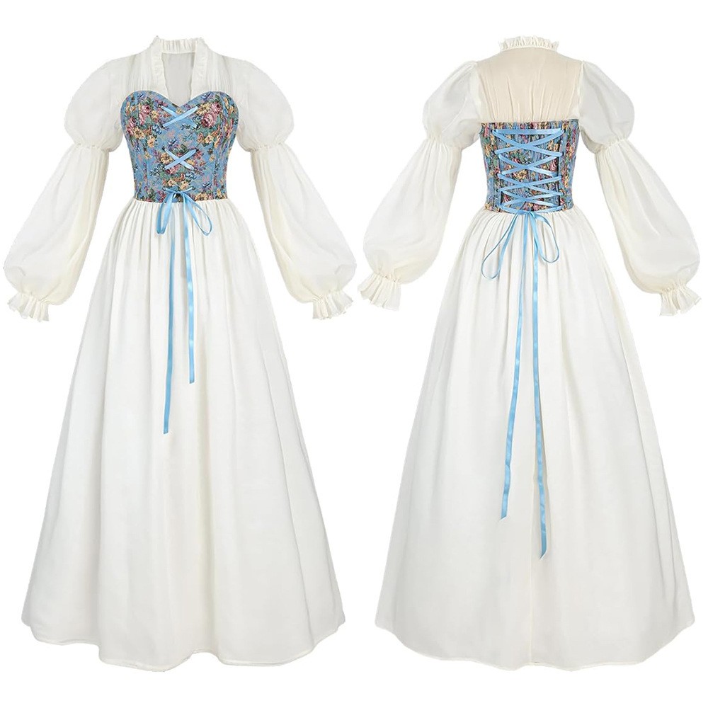 فستان كورسيه بتصميم عصر النهضة - مراجعة Medieval Renaissance Dress Women وسعره