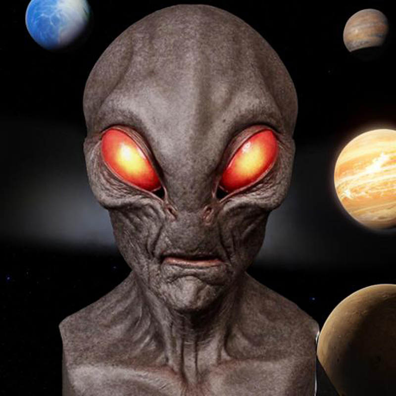 قطعة واحدة، قناع Alien - قناع  - مراجعة Latex Alien Mask Realistic وسعره