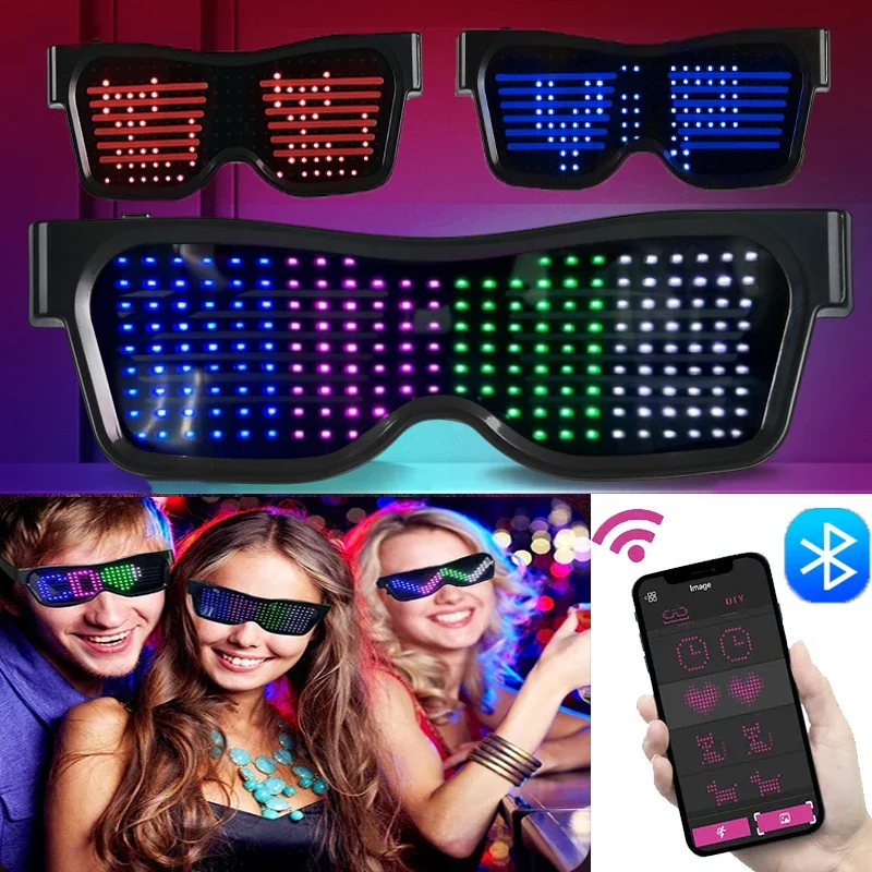 نظارات LED متعددة اللغات بلوتو - مراجعة Glow In The Dark Party Glasses وسعره